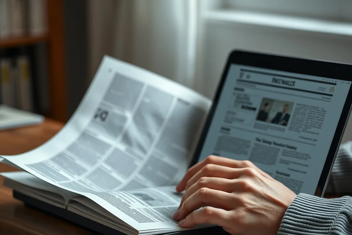 A reader closing a laptop after scrolling through headlines